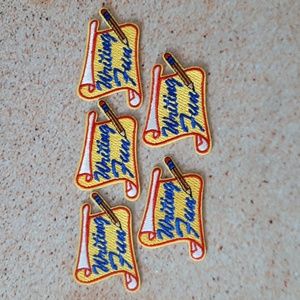 Writing Fun - Girl Scout Fun Patch Bundle - NEW Iron On 🦋❤